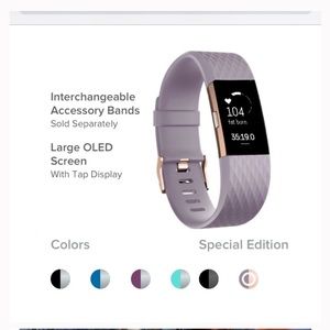 Rose gold fitbit hr